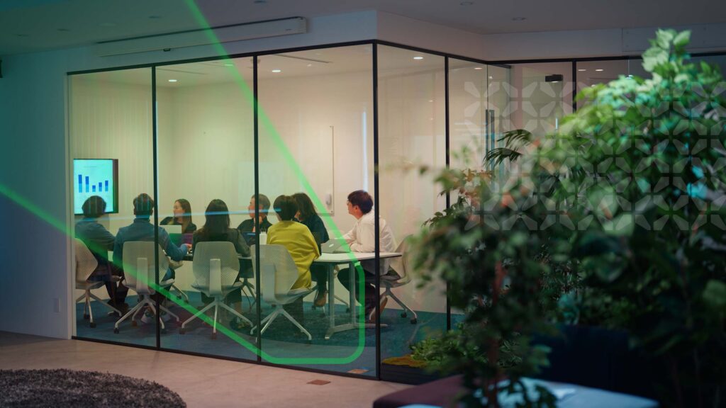 Agency team running through a media report